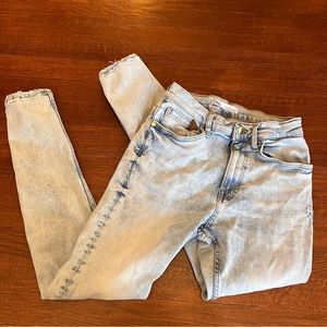 Zara Man Skinny Acid Wash Destroyed Jeans